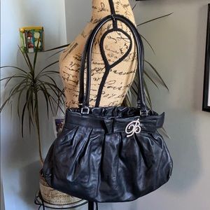 Blumarine Black Leather Shoulder Bag